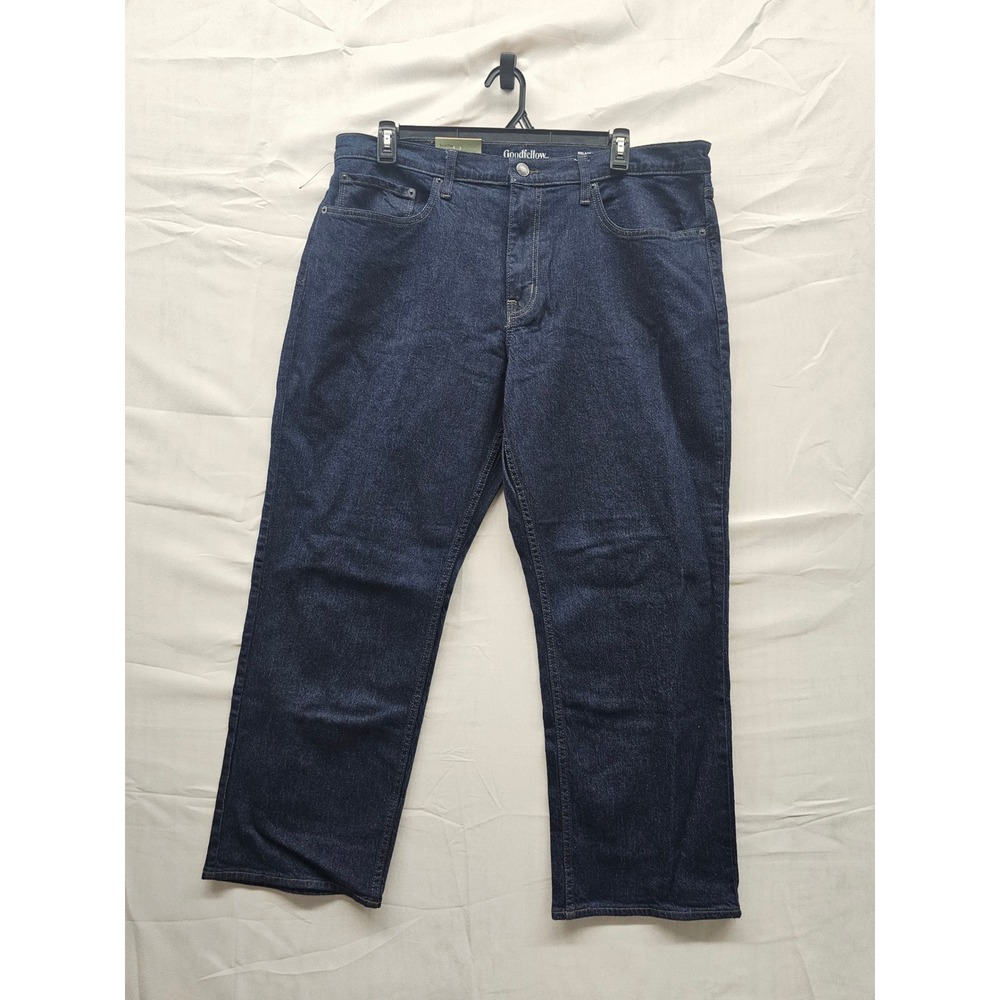 Goodfellow & Co Mens Relaxed Fit Total Flex Jeans Dark Wash Indigo 40x30